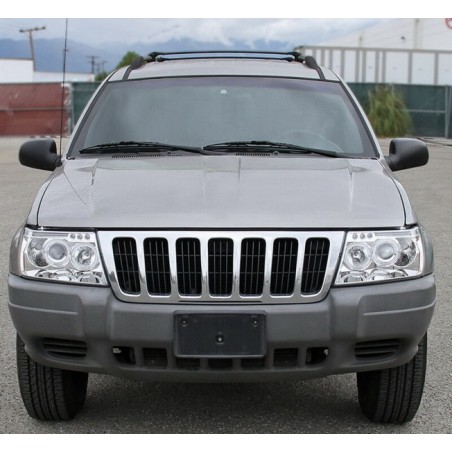 Headlights Angel Eyes for Grand Cherokee 1999-2004 Angel Ayes Chrome Headlights Angel Eyes for Grand Cherokee 1999-2004 Angel Ayes Chrome