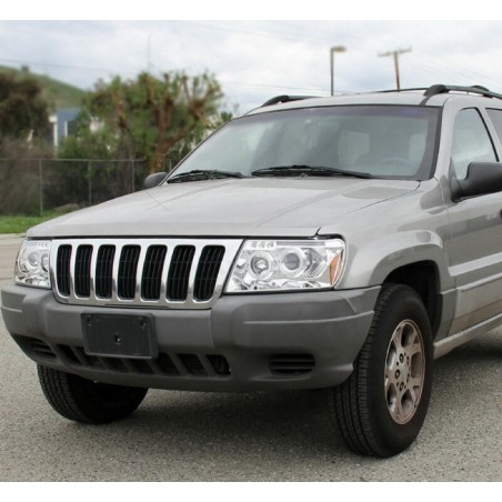 Headlights Angel Eyes for Grand Cherokee 1999-2004 Angel Ayes Chrome Headlights Angel Eyes for Grand Cherokee 1999-2004 Angel Ayes Chrome
