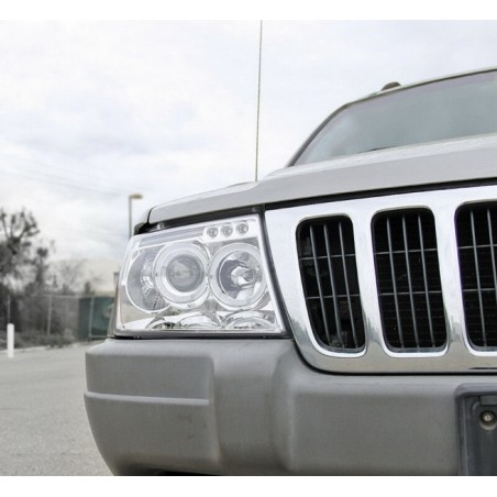 Headlights Angel Eyes for Grand Cherokee 1999-2004 Angel Ayes Chrome Headlights Angel Eyes for Grand Cherokee 1999-2004 Angel Ayes Chrome