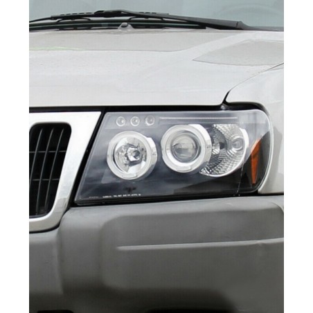 Headlights Angel Eyes suitable for JEEP Grand Cherokee (1999-2004) Black Headlights Angel Eyes suitable for JEEP Grand Cherokee (1999-2004) Black