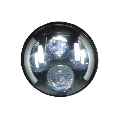 7 Inch CREE LED Headlights Jeep Wrangler JK Mercedes Benz G-Class W463 suitable for Land ROVER Defender Half Halo Black 7 Inch CREE LED Headlights Jeep Wrangler JK Mercedes Benz G-Class W463 suitable for Land ROVER Defender Half Halo Black