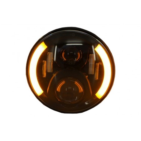 7 Inch CREE LED Headlights Jeep Wrangler JK Mercedes Benz G-Class W463 suitable for Land ROVER Defender Half Halo Black 7 Inch CREE LED Headlights Jeep Wrangler JK Mercedes Benz G-Class W463 suitable for Land ROVER Defender Half Halo Black