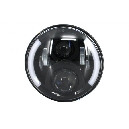 7 Inch CREE LED Headlights Jeep Wrangler JK Mercedes Benz G-Class W463 suitable for Land ROVER Defender Half Halo Black 7 Inch CREE LED Headlights Jeep Wrangler JK Mercedes Benz G-Class W463 suitable for Land ROVER Defender Half Halo Black