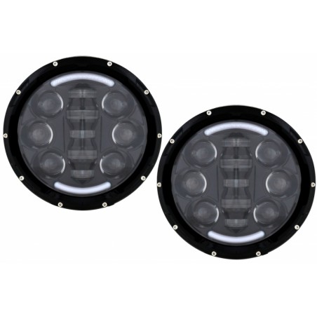 7 Inch CREE LED Headlights Angel Eye Amber Halo DRL Jeep Wrangler JK TJ LJ suitable for Land ROVER Defender Mercedes W463 Blac 7 Inch CREE LED Headlights Angel Eye Amber Halo DRL Jeep Wrangler JK TJ LJ suitable for Land ROVER Defender Mercedes W463 Blac