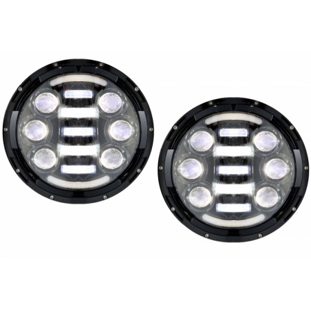 7 Inch CREE LED Headlights Angel Eye Amber Halo DRL Jeep Wrangler JK TJ LJ suitable for Land ROVER Defender Mercedes W463 Blac 7 Inch CREE LED Headlights Angel Eye Amber Halo DRL Jeep Wrangler JK TJ LJ suitable for Land ROVER Defender Mercedes W463 Blac