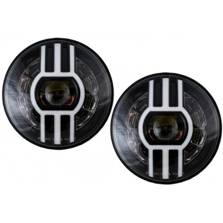 7 Inch CREE LED Headlights DRL suitable for Jeep Wrangler JK TJ LJ Defender Mercedes W463 Black 7 Inch CREE LED Headlights DRL suitable for Jeep Wrangler JK TJ LJ Defender Mercedes W463 Black