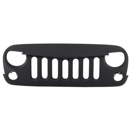 Central Front Grille suitable for JEEP Wrangler / Rubicon JK (2007-2017) Angry Bird Design New Style Matte Black