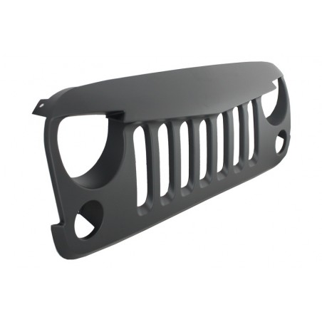Central Front Grille suitable for JEEP Wrangler / Rubicon JK (2007-2017) Angry Bird Design New Style Matte Black