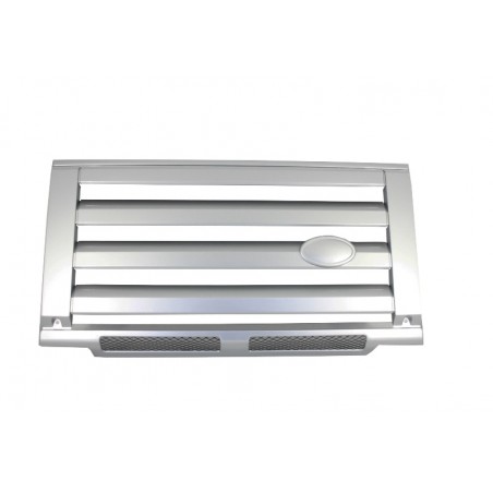 Central Grille & Headlights Covers Assembly  suitable for Land ROVER  Defender 90 110 (1990-2016) Silver SVX Design