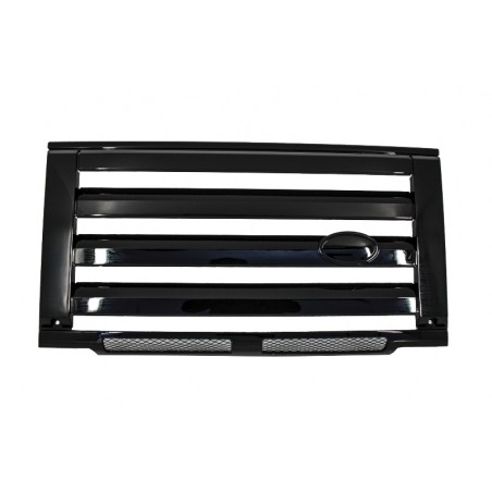 Central Grille & Headlights Covers Assembly  suitable for Land ROVER  Defender (1990-2016) Piano Black