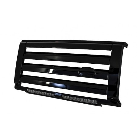 Central Grille & Headlights Covers Assembly  suitable for Land ROVER  Defender (1990-2016) Piano Black