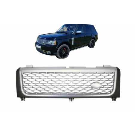Central Grille suitable for Land ROVER Range ROVER Vogue III (L322) (2002-2005) Grey-Silver Autobiography Supercharged Edition Central Grille suitable for Land ROVER Range ROVER Vogue III (L322) (2002-2005) Grey-Silver Autobiography Supercharged Edition