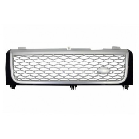 Central Grille suitable for Land ROVER Range ROVER Vogue III (L322) (2002-2005) Black-Silver Autobiography Supercharged Edition Central Grille suitable for Land ROVER Range ROVER Vogue III (L322) (2002-2005) Black-Silver Autobiography Supercharged Edition