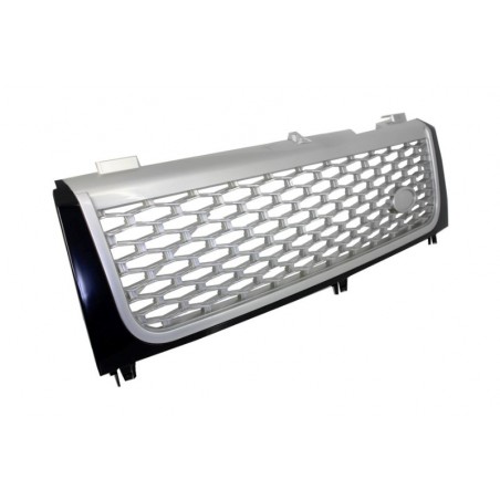 Central Grille suitable for Land ROVER Range ROVER Vogue III (L322) (2002-2005) Black-Silver Autobiography Supercharged Edition Central Grille suitable for Land ROVER Range ROVER Vogue III (L322) (2002-2005) Black-Silver Autobiography Supercharged Edition