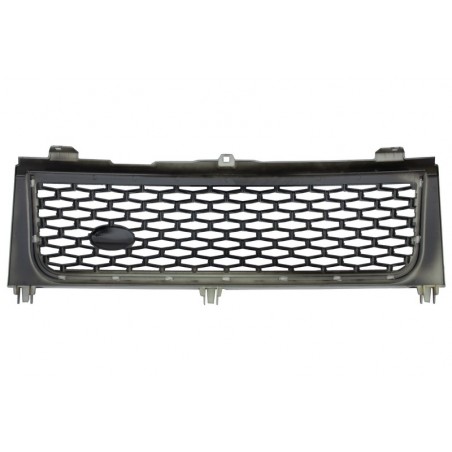 Central Grille suitable for Land ROVER Range ROVER Vogue III (L322) (2002-2005) Piano Black & Silver Autobiography Supercharged Central Grille suitable for Land ROVER Range ROVER Vogue III (L322) (2002-2005) Piano Black & Silver Autobiography Supercharged