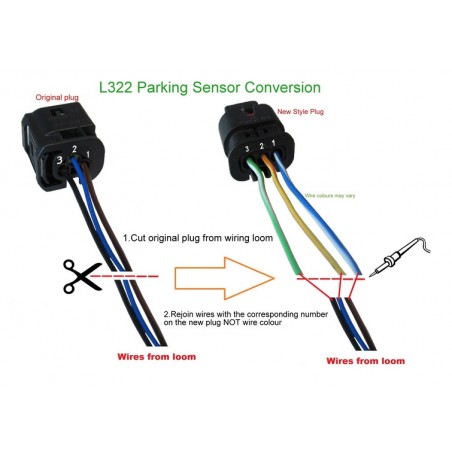 Adaptor Conversion Wire Connector PDC Parking Sensor Range Rover Vogue (L322) (2002-2012) VAG Group /suitable for VW Audi Seat S Adaptor Conversion Wire Connector PDC Parking Sensor Range Rover Vogue (L322) (2002-2012) VAG Group /suitable for VW Audi Seat S