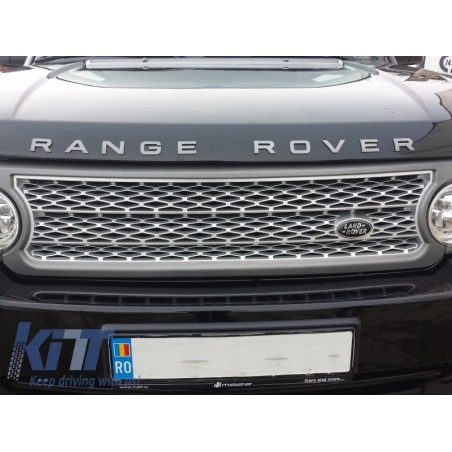 Central Grille suitable for Land ROVER Range ROVER Vogue III (L322) (2006-2009) Silver Autobiography Supercharged Edition Central Grille suitable for Land ROVER Range ROVER Vogue III (L322) (2006-2009) Silver Autobiography Supercharged Edition