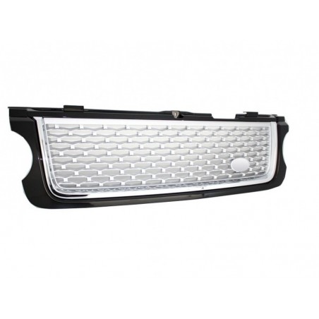 Central Grille suitable for Land ROVER Range ROVER Vogue III (L322) (2010-2012) Black Silver Autobiography Supercharged Edition Central Grille suitable for Land ROVER Range ROVER Vogue III (L322) (2010-2012) Black Silver Autobiography Supercharged Edition