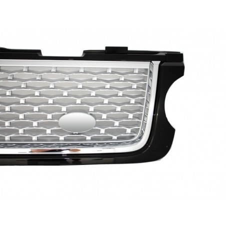 Central Grille suitable for Land ROVER Range ROVER Vogue III (L322) (2010-2012) Black Silver Autobiography Supercharged Edition Central Grille suitable for Land ROVER Range ROVER Vogue III (L322) (2010-2012) Black Silver Autobiography Supercharged Edition