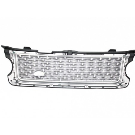 Central Grille suitable for Land ROVER Range ROVER Vogue III (L322) (2010-2012) Black Silver Autobiography Supercharged Edition Central Grille suitable for Land ROVER Range ROVER Vogue III (L322) (2010-2012) Black Silver Autobiography Supercharged Edition