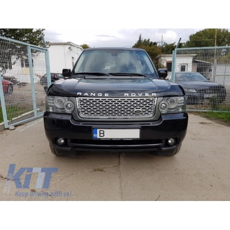 Central Grille suitable for Land ROVER Range ROVER Vogue III (L322) (2010-2012) Grey Silver Autobiography Supercharged Edition Central Grille suitable for Land ROVER Range ROVER Vogue III (L322) (2010-2012) Grey Silver Autobiography Supercharged Edition