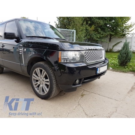Central Grille suitable for Land ROVER Range ROVER Vogue III (L322) (2010-2012) Grey Silver Autobiography Supercharged Edition Central Grille suitable for Land ROVER Range ROVER Vogue III (L322) (2010-2012) Grey Silver Autobiography Supercharged Edition