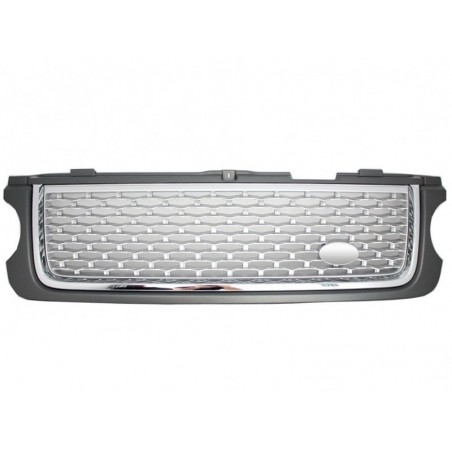 Central Grille suitable for Land ROVER Range ROVER Vogue III (L322) (2010-2012) Grey Silver Autobiography Supercharged Edition Central Grille suitable for Land ROVER Range ROVER Vogue III (L322) (2010-2012) Grey Silver Autobiography Supercharged Edition