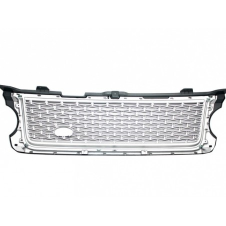 Central Grille suitable for Land ROVER Range ROVER Vogue III (L322) (2010-2012) Grey Silver Autobiography Supercharged Edition Central Grille suitable for Land ROVER Range ROVER Vogue III (L322) (2010-2012) Grey Silver Autobiography Supercharged Edition