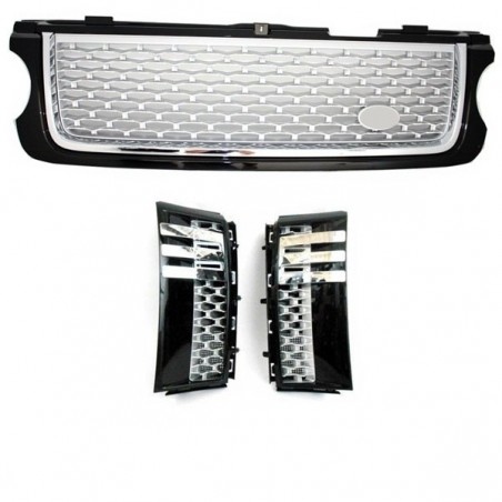 Central Grille and Side Vents Assembly suitable for Land ROVER Range ROVER Vogue (L322) (2010-2012) Autobiography Look Black Ed Central Grille and Side Vents Assembly suitable for Land ROVER Range ROVER Vogue (L322) (2010-2012) Autobiography Look Black Ed