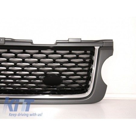 Central Grille suitable for Land ROVER Range ROVER Vogue III (L322) (2010-2012) Grey Black Autobiography Supercharged Edition Central Grille suitable for Land ROVER Range ROVER Vogue III (L322) (2010-2012) Grey Black Autobiography Supercharged Edition