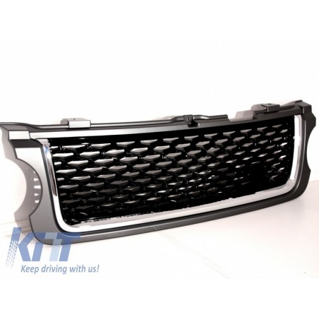 Central Grille suitable for Land ROVER Range ROVER Vogue III (L322) (2010-2012) Grey Black Autobiography Supercharged Edition Central Grille suitable for Land ROVER Range ROVER Vogue III (L322) (2010-2012) Grey Black Autobiography Supercharged Edition