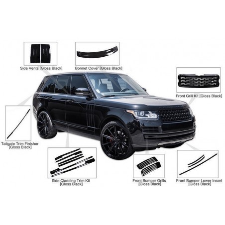 suitable for Range ROVER Vogue IV (L405) (2013-2017) Autobiography Design Body Kit Trims & Grills Pack Black Santorini Edition suitable for Range ROVER Vogue IV (L405) (2013-2017) Autobiography Design Body Kit Trims & Grills Pack Black Santorini Edition