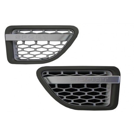 Central Grille and Side Vents Assembly suitable for Land ROVER Range ROVER Sport (2005-2008) L320 Autobiography Look Silver Edi Central Grille and Side Vents Assembly suitable for Land ROVER Range ROVER Sport (2005-2008) L320 Autobiography Look Silver Edi
