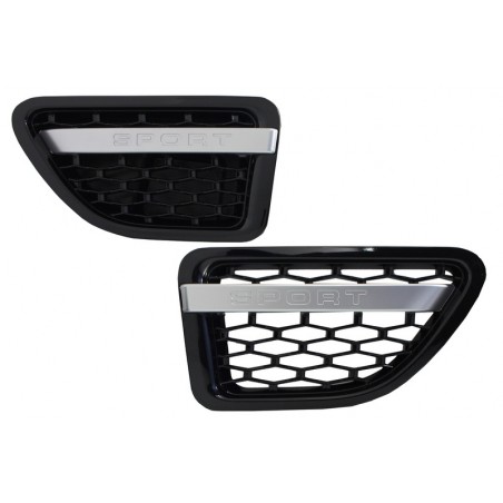 Central Grille and Side Vents Assembly suitable for Land ROVER Range ROVER Sport (2005-2008) L320 Autobiography Look All Black Central Grille and Side Vents Assembly suitable for Land ROVER Range ROVER Sport (2005-2008) L320 Autobiography Look All Black