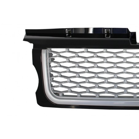 Central Grille and Side Vents Assembly suitable for Land ROVER Range ROVER Sport (2005-2008) L320 Autobiography Look Black Silve Central Grille and Side Vents Assembly suitable for Land ROVER Range ROVER Sport (2005-2008) L320 Autobiography Look Black Silve