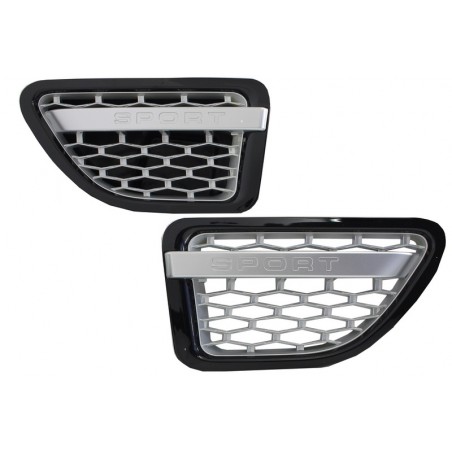 Central Grille and Side Vents Assembly suitable for Land ROVER Range ROVER Sport (2005-2008) L320 Autobiography Look Black Silve Central Grille and Side Vents Assembly suitable for Land ROVER Range ROVER Sport (2005-2008) L320 Autobiography Look Black Silve