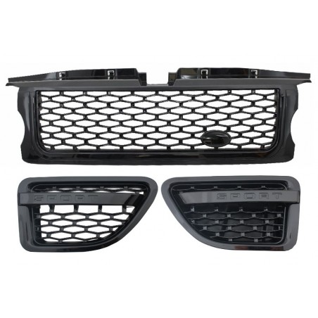 Central Grille and Side Vents Assembly suitable for Land ROVER Range ROVER Sport (2005-2008) L320 Autobiography Look All Black E Central Grille and Side Vents Assembly suitable for Land ROVER Range ROVER Sport (2005-2008) L320 Autobiography Look All Black E