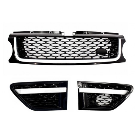Central Grille and Side Vents Assembly suitable for Land ROVER Range ROVER Sport Facelift (2009-2013) L320 Autobiography Look Al Central Grille and Side Vents Assembly suitable for Land ROVER Range ROVER Sport Facelift (2009-2013) L320 Autobiography Look Al