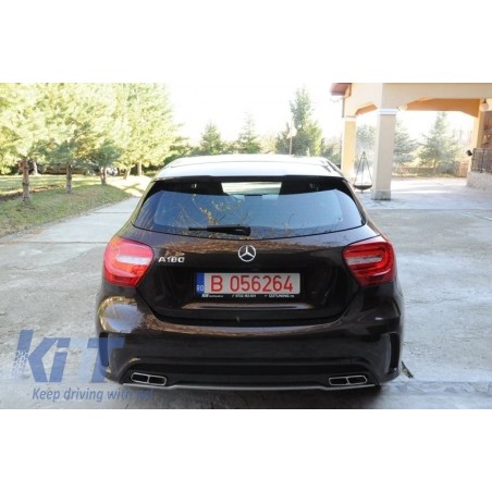 Suitable for MERCEDES W176 (2012-2018) A-Class AMG Sport Pack Rear Diffuser & Exhaust Tips Tailpipe Package Suitable for MERCEDES W176 (2012-2018) A-Class AMG Sport Pack Rear Diffuser & Exhaust Tips Tailpipe Package