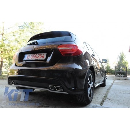 Suitable for MERCEDES W176 (2012-2018) A-Class AMG Sport Pack Rear Diffuser & Exhaust Tips Tailpipe Package Suitable for MERCEDES W176 (2012-2018) A-Class AMG Sport Pack Rear Diffuser & Exhaust Tips Tailpipe Package
