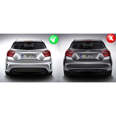Suitable for MERCEDES W176 (2012-up) A-Class AMG Sport Pack Rear Diffuser & Exhaust Tips Tailpipe Package Black Suitable for MERCEDES W176 (2012-up) A-Class AMG Sport Pack Rear Diffuser & Exhaust Tips Tailpipe Package Black
