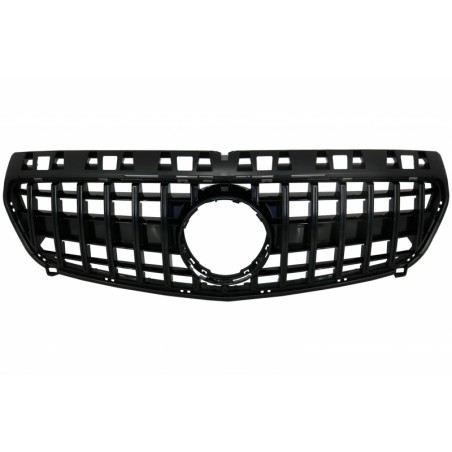 Central Grille suitable for MERCEDES Benz A-Class W176 (2012-08.2015) A45 GT-R Panamericana Design All Black Central Grille suitable for MERCEDES Benz A-Class W176 (2012-08.2015) A45 GT-R Panamericana Design All Black