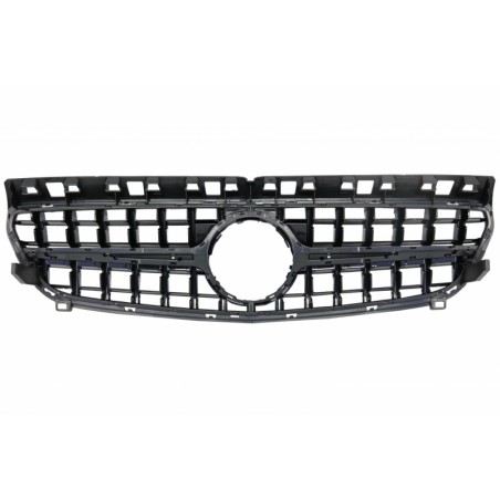 Central Grille suitable for MERCEDES Benz A-Class W176 (2012-08.2015) A45 GT-R Panamericana Design All Black Central Grille suitable for MERCEDES Benz A-Class W176 (2012-08.2015) A45 GT-R Panamericana Design All Black