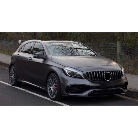 Central Grille suitable for MERCEDES Benz A-Class W176 (2012-08.2015) A45 GT-R Panamericana Design All Black Central Grille suitable for MERCEDES Benz A-Class W176 (2012-08.2015) A45 GT-R Panamericana Design All Black