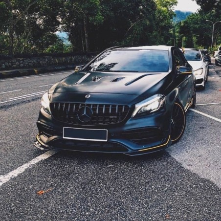 Central Grille suitable for MERCEDES Benz A-Class W176 Facelift (09.2015-2018) A45 GT-R Panamericana Design All Black Central Grille suitable for MERCEDES Benz A-Class W176 Facelift (09.2015-2018) A45 GT-R Panamericana Design All Black
