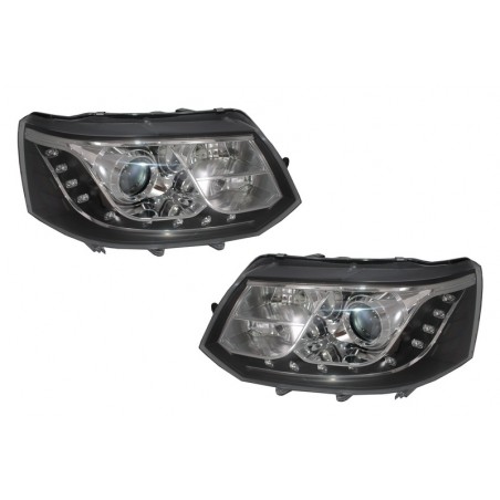 Headlights suitable for VW T5 GP (2010+) Drl Optic Black Headlights suitable for VW T5 GP (2010+) Drl Optic Black