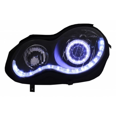 Suitable for MERCEDES W203 C-Class (2000-2007) Angel Eyes Headlights Left Side Black Suitable for MERCEDES W203 C-Class (2000-2007) Angel Eyes Headlights Left Side Black