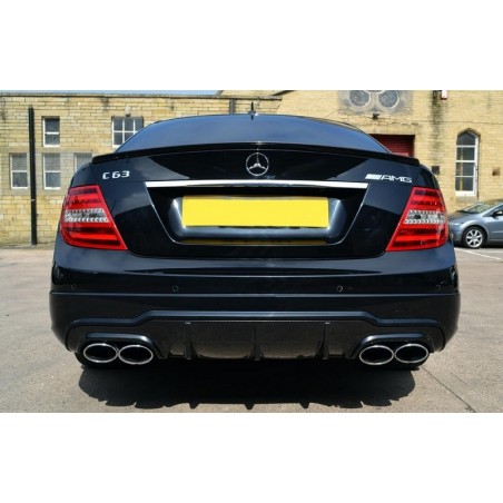 Suitable for MERCEDES C-class C204 W204 2012-up C63 AMG Sport Rear Bumper Valance Diffuser Limousine Coupe Carbon Design