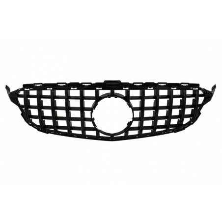 Front Grille suitable for MERCEDES Benz C-Class W205 S205 C205 S205 (2014-up) AMG GT-R Panamericana Design Black Without Camera Front Grille suitable for MERCEDES Benz C-Class W205 S205 C205 S205 (2014-up) AMG GT-R Panamericana Design Black Without Camera