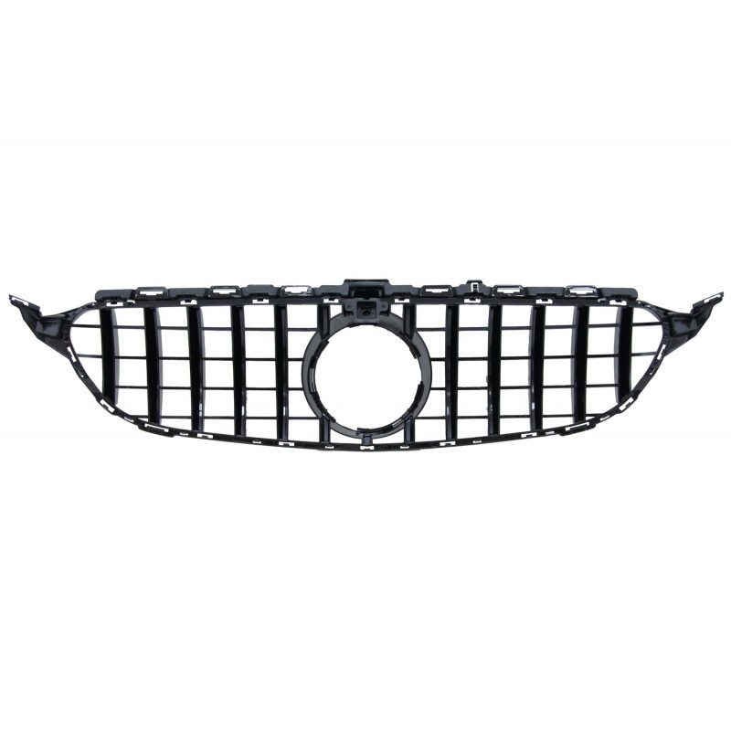 Front Grille suitable for MERCEDES C-Class W205 S205 C205 S205 (2014-2018) GT-R Panamericana Design Black With/Without 360 Camer